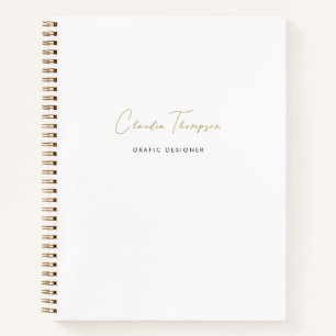 Modernes Minimalistisches und elegantes Monogramm Notizbuch