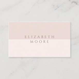 Modernes, minimalistisches und elegantes rosa Duot Visitenkarte
