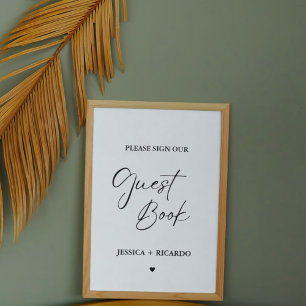 Modernes Minimalistisches Unterschreiben Bitte Unt Poster