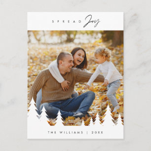 Modernes Minimalistisches, verbreitetes familiäres Postkarte