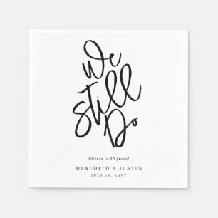 Modernes Minimalistisches Vow Renewal Party Napkin Serviette