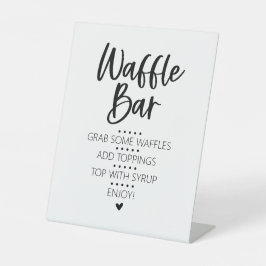 Modernes Minimalistisches Waffel Bar Brunch Pedest Sockelschild