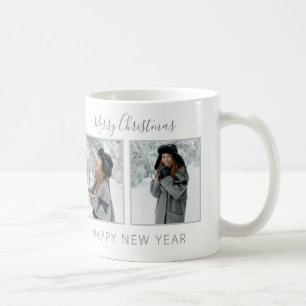 Modernes Minimalistisches Weihnachten 4-Foto Kaffeetasse