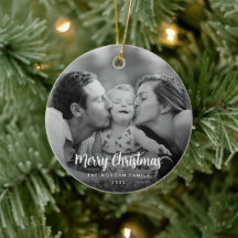 Modernes Minimalistisches Weihnachts-Schwarz-Weiß-