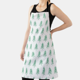 Modernes Minimalistisches Weihnachtsbaummuster Schürze
