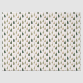 Modernes Minimalistisches Weihnachtsbaummuster Seidenpapier