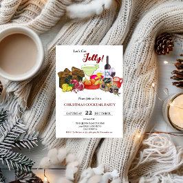 Modernes Minimalistisches Weihnachtscocktail Party Einladung