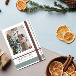 Modernes Minimalistisches Weihnachtsfest Foto Feiertagskarte
