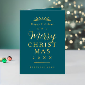 Modernes minimalistisches Weihnachtsgeschäft Teal