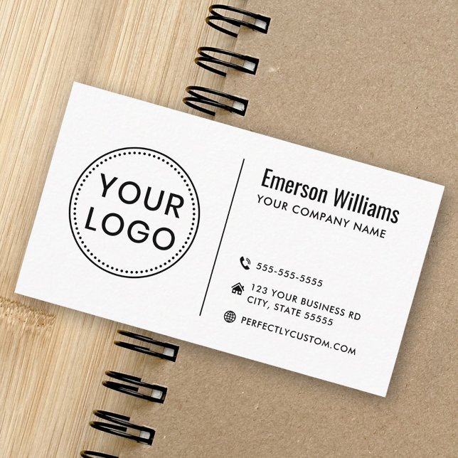 Modernes, minimalistisches Weiß oder jedes beliebi Visitenkarte (Professional, white business cards with custom logo template)