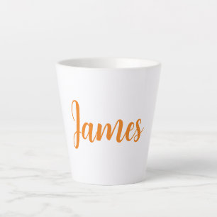 Modernes Minimalistisches Weißorn - Name hinzufüge Milchtasse