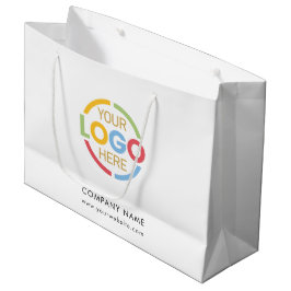 Modernes Minimalistisches White-Business-Logo Große Geschenktüte