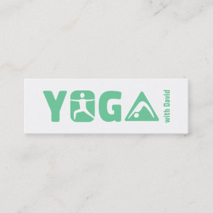Modernes Minimalistisches Yoga-freiberuflich Mini Visitenkarte