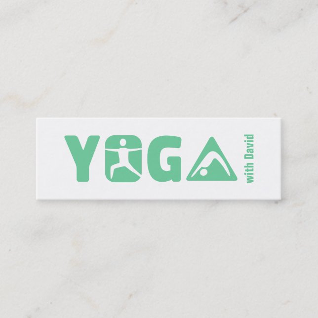Modernes Minimalistisches Yoga-freiberuflich Mini Visitenkarte (Vorderseite)