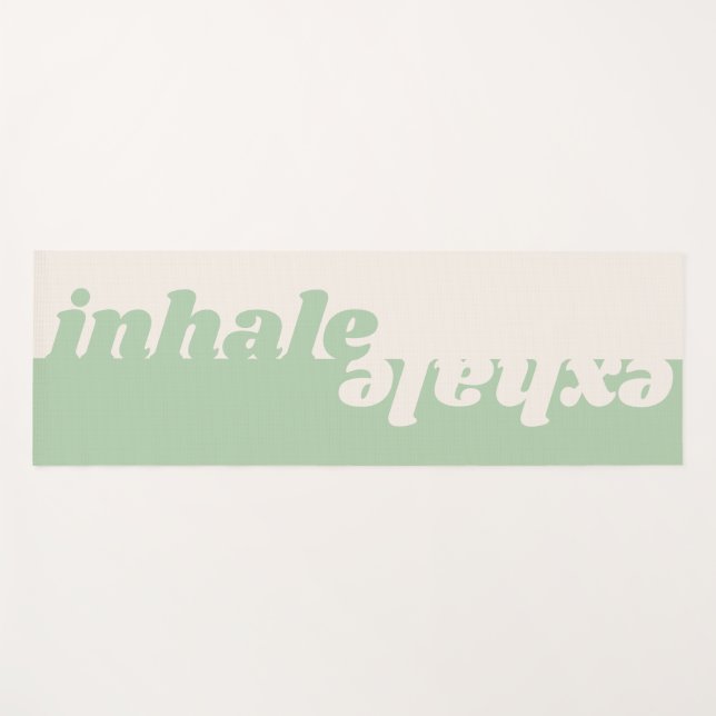 Modernes, minimalistisches Zitat von Salbeige Yogamatte (Vorderseite (Horizontal))