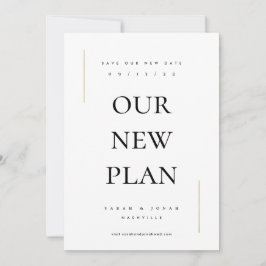 Modernes Minimum an Nicht-Foto ändern das Datum Save The Date