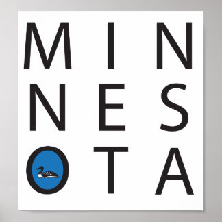Modernes Minnesota mit einem Ballon Poster