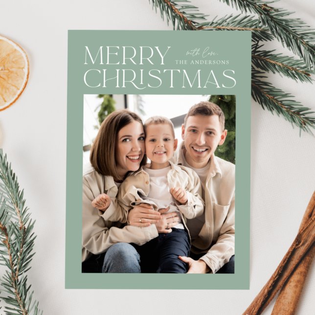 Modernes Mint Frohe Weihnachten Foto (Von Creator hochgeladen)