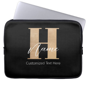 Modernes Mit Monogramm Anfangs-H & Name Personalis Laptopschutzhülle