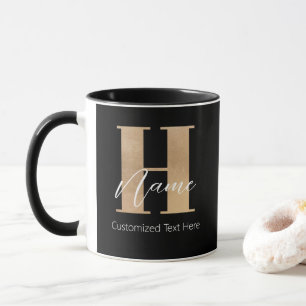 Modernes Mit Monogramm Anfangs-H & Name Personalis Tasse