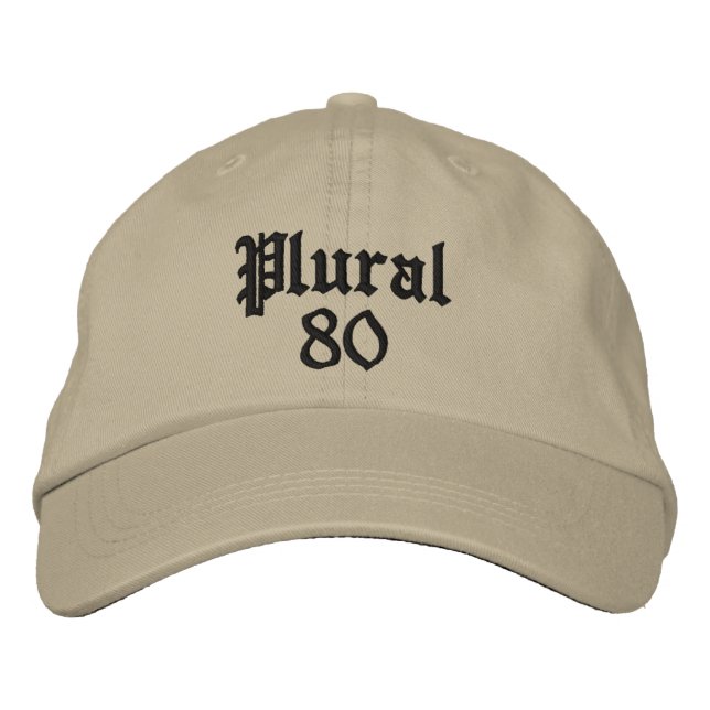 Modernes mit Monogramm Beige Bestickte Baseballkappe (Vorderseite)