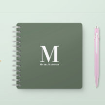 Modernes Mit Monogramm Berufliches Sage Green