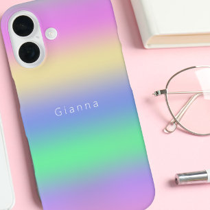 Modernes Mit Monogramm-Chic-Farbenspiel iPhone 16 Hülle