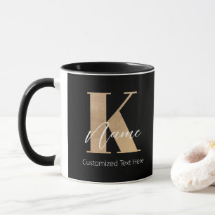Modernes Mit Monogramm erstes K & Name Personalisi Tasse