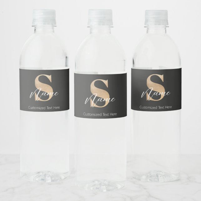 Modernes Mit Monogramm Erstklassiges S & Name Pers (Flaschen)