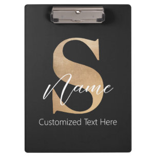 Modernes Mit Monogramm Erstklassiges S & Name Pers Klemmbrett