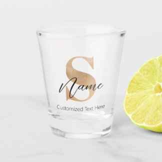 Modernes Mit Monogramm Erstklassiges S & Name Pers Schnapsglas