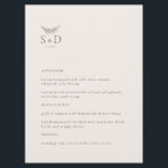 Modernes Mit Monogramm Hochzeitsmenü für Elfenbein Menükarte<br><div class="desc">Das moderne Hochzeitsmenü ergänzt die Einrichtung der Hochzeitsfeier um eine Touch Eleganz. Alle Texte sind editierbar,  klicken Sie einfach auf 'Diese Vorlage personalisieren'. Es stehen auch passende Artikel wie Platzkarten,  Tischnummern und Hochzeitsschilder zur Verfügung.</div>