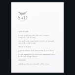 Modernes Mit Monogramm Hochzeitsmenü in Schwarz un Menükarte<br><div class="desc">Das moderne,  weiße und schwarze Hochzeitsmenü verleiht der Dekoration der Hochzeitsfeier eine elegante Touch. Alle Texte sind editierbar,  klicken Sie einfach auf 'Diese Vorlage personalisieren'. Es stehen auch passende Artikel wie Platzkarten,  Tischnummern und Hochzeitsschilder zur Verfügung.</div>