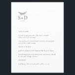 Modernes Mit Monogramm Hochzeitsmenü in Schwarz un Menükarte<br><div class="desc">Das moderne,  weiße und schwarze Hochzeitsmenü verleiht der Dekoration der Hochzeitsfeier eine elegante Touch. Alle Texte sind editierbar,  klicken Sie einfach auf 'Diese Vorlage personalisieren'. Es stehen auch passende Artikel wie Platzkarten,  Tischnummern und Hochzeitsschilder zur Verfügung.</div>