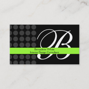 Modernes mit Monogramm Innenarchitektur-Limones Visitenkarte