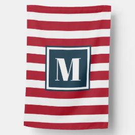 Modernes, Mit Monogramm Rot-Weiß und Blau-Patrioti