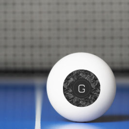 Modernes Mit Monogramm Schwarzes Imitat Glitzer Pa Tischtennisball