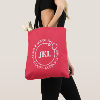 Modernes Mit Monogramm Stethoscope Nurse Tasche
