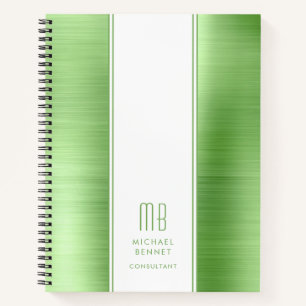 Modernes, Mit Monogramm umweltfreundliches Unterne Notizbuch