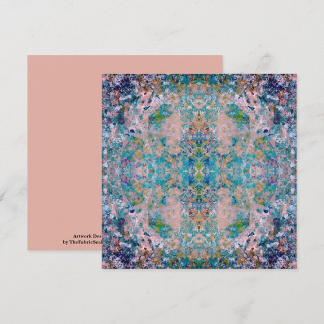 Modernes, mit Sangria-Farben Abstrakt Karte (Vorne/Hinten)