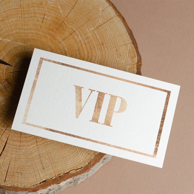 Modernes Mitglied des VIP-Kartenclubs mit weißem R Visitenkarte (Modern luxury white rose gold VIP card club member )