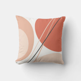 Modernes Mittelalter Abstrakt Geo Pastel Terracott Kissen