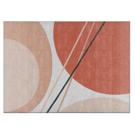 Modernes Mittelalter Abstrakt Geo Pastel Terracott Schneidebrett