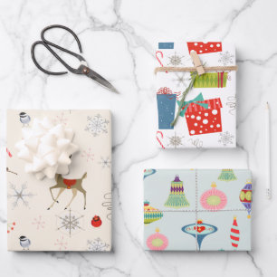 Modernes Mittelalter   Retro Rosa Atomzeitalter de Geschenkpapier Set