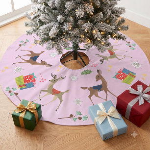 Modernes Mittelalter   Weihnachten Gegenwart Retro Polyester Weihnachtsbaumdecke