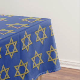 Modernes Mittelblau | Chanukah | Davidstern Tischdecke