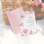 Modernes Mittelsommer Wasserfarbenflora Vielen Dan Dankeskarte<br><div class="desc">Diese Karte zeigt eine individuelle Danksagung in einer dezenten,  nach rechts ausgerichteten grünen Farbe,  gerahmt von den blau-rosa Aquarell-Blume und Blattwerk.</div>
