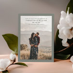 Modernes Mix und minimalistisches olivgrünes Foto Save The Date<br><div class="desc">Mit dieser minimalistischen Save the Date Karte mit einem Ihrer Lieblings-Verlobung-Fotos verkünden Sie Ihren besonderen Tag mit Eleganz und Einfachheit. Mix und passend zu koordinierenden Stücken für eine zusammenhängende Einladungssuite. Mit diesem vielseitigen Design erstellen Sie zeitlose Erinnerungen. Bestellen Sie jetzt eine raffinierte Touch zu Ihren Hochzeitsvorbereitungen!</div>