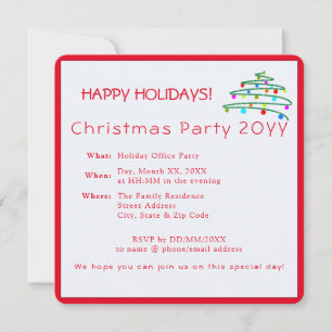 Modernes, modernes, elegantes Weihnachtsfest-Party Einladung