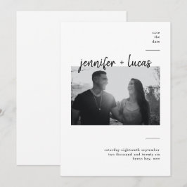 Modernes modernes Foto Save the Date Einladung